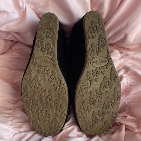 Black Suede Lace Up Wedge Booties - Picture 5 of 5